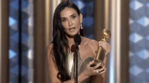 Demi Moore at the 2025 Golden Globes.